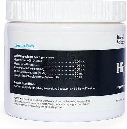 Hip and Joint Food Supplement for Dogs, Medium Breeds- Glucosamine and Chondroitin Powder with Green Lipped Mussel - Pain, Inflammation Relief with Vitamins - Senior Health Supplies for Arthritis