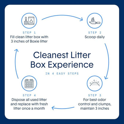 Boxiecat Cat Litter, Clumping, 32lbs, Gently Scented | 30 Day Odor Control | Clay | 2 Pack