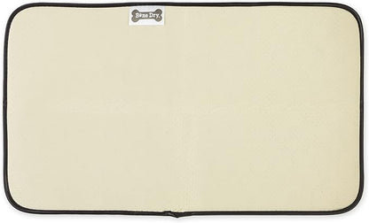 Bone Dry Machine Washable, Ultra Absorbent Pet Mat, Large, 14 x 24, Gray Lattice