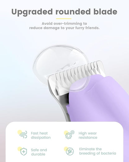 PAPMINI Dog Paw Trimmer with LED Display,35dB Ultra-Low Noise Dog Grooming Clippers,Cordless Paw Trimmers for Dog's Feet with LED Light,Type-C Rechargeable Cat Hair Trimmer for Paws, Ears, Face, Rump
