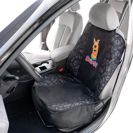 BDK Scooby Doo Waterproof Car Seat Cover for Dogs, Front Seat– Heavy Duty Black Oxford Automotive Front Seat Cover for Pets, Interior Covers for Auto Truck Van SUV