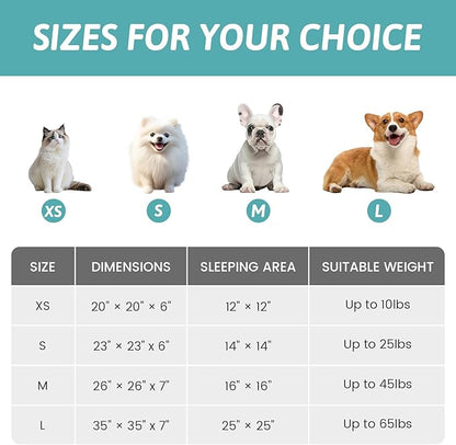 Cat Bed with Hooded Blanket, Round Fluffy Anti-Anxiety Pet Bed for Cats/Toy Breed Dogs, Cozy Donut Cuddler with Machine Washable Faux Fur & Anti-Slip Bottom(20"×20"×6",Pink)