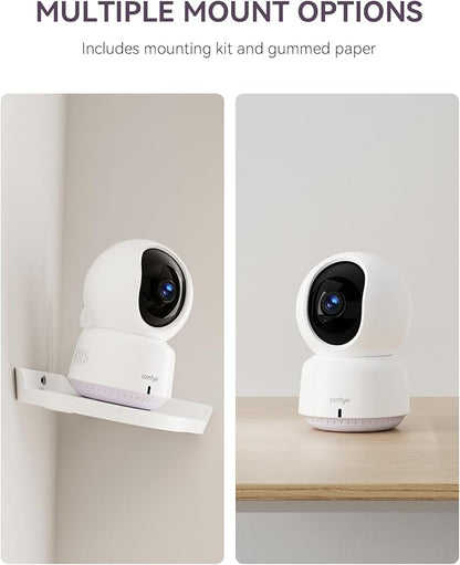Comfyer Baby/Pet Monitor for Indoor Security, Monitoring with Smart Phone app, 2K QHD Resolution, Auto Tracking/Motion Dection, 2-Way Audio Talk, Night Vision, Pan-Tilt Camera