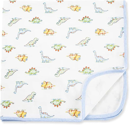 Little Me Blankets for Baby Boys' Dinomite Dinosaurs Swaddling Receiving Blanket, 30 x 27 Inches