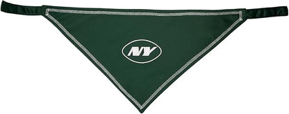 Pets First NFL New York Jets TIE Bandana, Size Large/X-Large. Dog Bandana Scarf Bib for Pet Cat Dog. The Ultimate Game-Day, Party Bandana