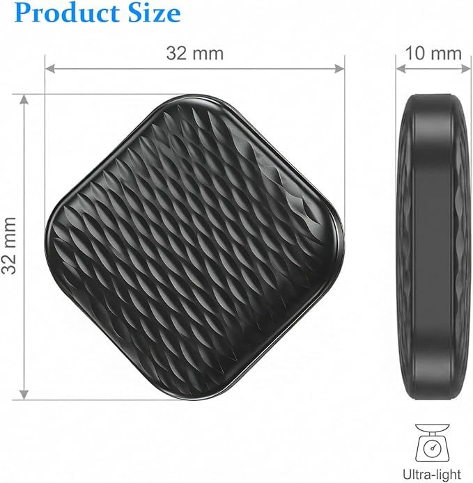 Mini GPS Tracker for Vehicles No Subscription, iOS Only, 2 Pack | Hidden Tracking Device, Car Tracker Work with Apple Find My, Vehicle Tracker with Audio for Kids, Dogs, Key, Luggage