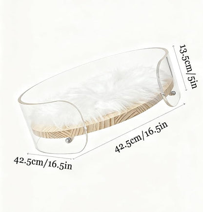 Modern Clear Acrylic Pet Bed ，cat beds for Indoor Cats，cat Bed - Contemporary pet Furniture, Comfortable pet Bed and Sofa for Small Dogs, Indoor pet Bed