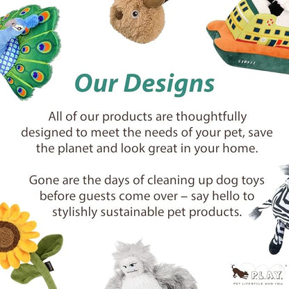 P.L.A.Y. Cute Plush Dog Toys - Vegetable Themed Durable Squeaker Crinkle Plush Chew Toy, Great for Puppies & Small, Medium, Large Dogs - Machine Washable, Recycled Materials (Farm Fresh Corn)