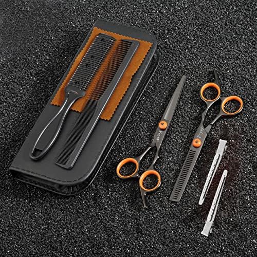 Hair Cutting Scissors Thinning Shears Kit, Fcysy Professional Hair Blending Scissor Kit, Barber Shears Haircut Salon Trimming Scissors for Women Men Pet