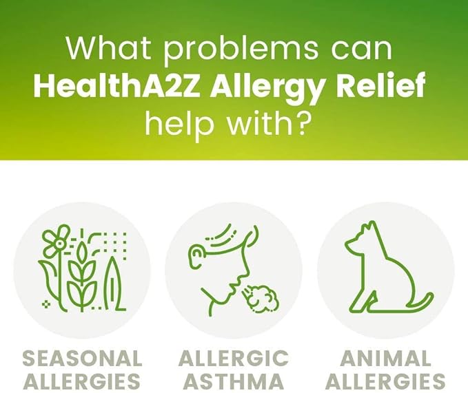 HealthA2Z® Allergy Relief, Cetirizine 10mg, Dye Free, All Day Allergy Relief, Indoor & Outdoor, Relief from Itchy Throat, Sneezing, Runny Noses, 300 Count (Pack of 1),