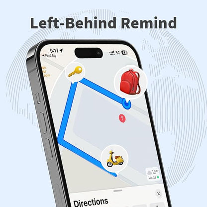 Air Tracker Tags-2 Pack, iOS Smart Bluetooth Tracker, Black | Keys Finder Works with Apple Find My App, Replaceable Battery, IP65 Waterproof, Anti Lost Tag for Luggage, Wallets, Backpacks