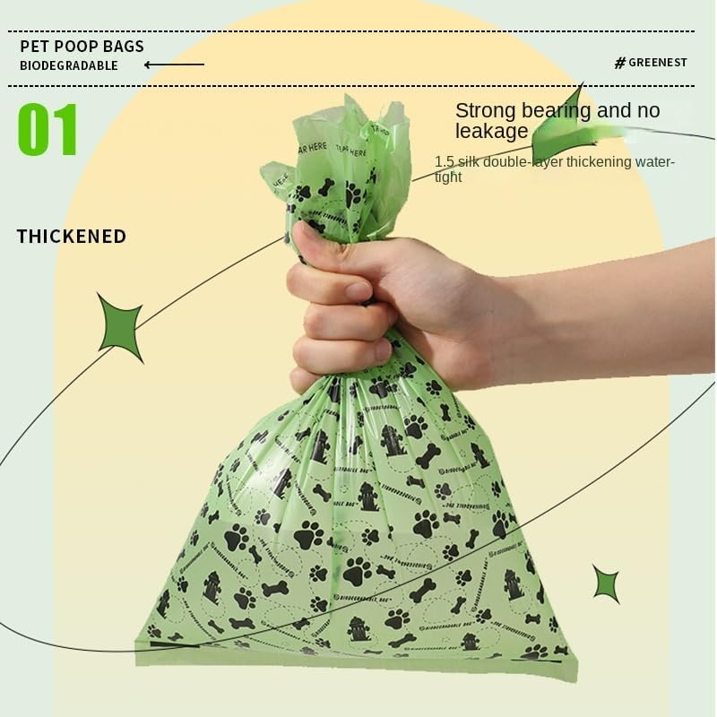 Biodegradable Eco Friendly 15μm thickness Pet Waste lavender scented Poop Bags for Dogs 18 rolls (324 bags)