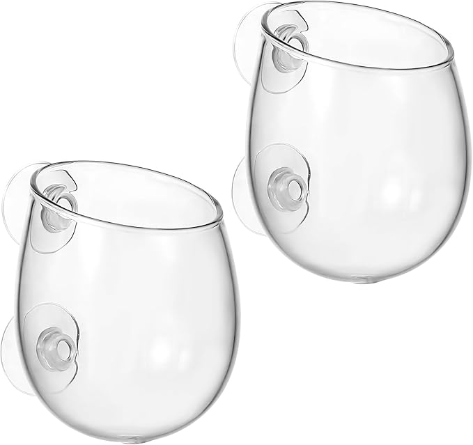 Toddmomy Aquarium Plant Holder 2 Pack with 4 Suction Cups Clear Aquatic Plant Pots for Fish Tank Decoration Betta Resting Spot and Aquascaping Accessory