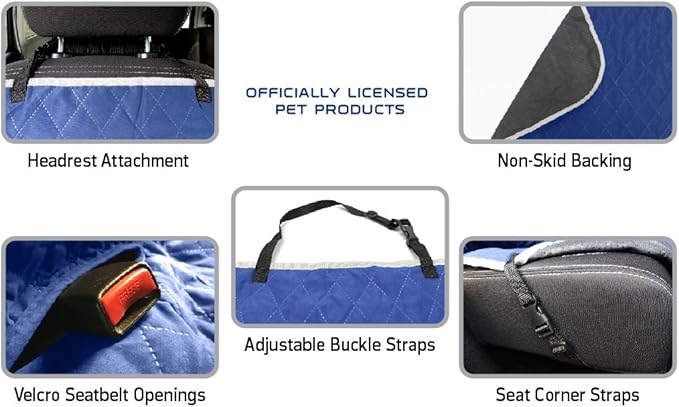 Pets First NFL CAR SEAT COVER - DALLAS COWBOYS Waterproof, Non-slip BEST Football LICENSED PET SEAT cover for DOGS & CATS,55 x 50 Inches