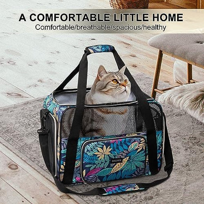 BAGLHER Pet Travel Carrier for Small Medium Cats & Dogs, Airline Approved Soft Sided