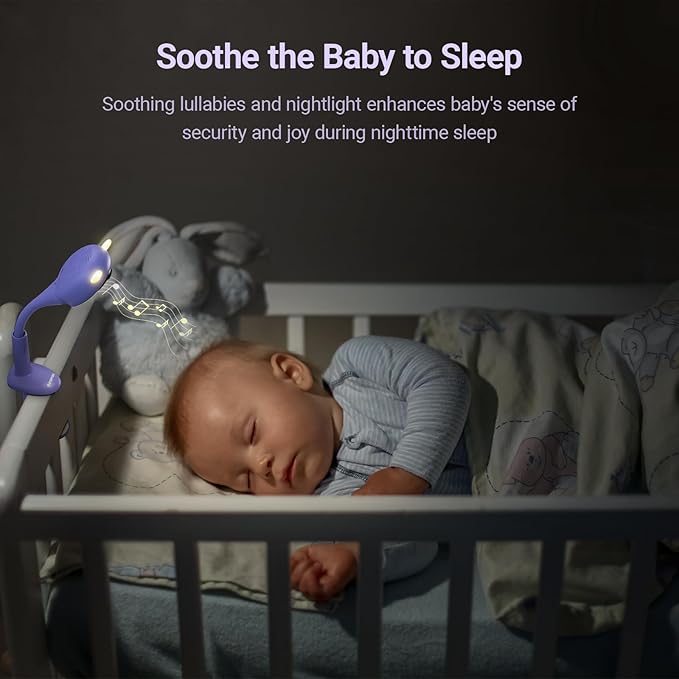 Baby Camera Monitor for AI Solution for Breathing Tracker, 2K HD Baby Monitor with Camera with Audio Video, Night Vision, Smartphone App, 2-Way Audio, Soothing Sound, No Monthly Fee Crib Mount