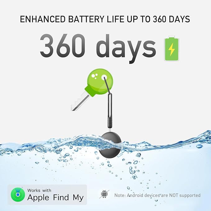 4-Pack Air Tracker Tags: [Apple MFi Certified] Works with Apple Find My (iOS Only) for Worldwide Tracking, Bluetooth Locator with Replaceable Battery for Keys, Pets, Cars, Luggage, Backpacks