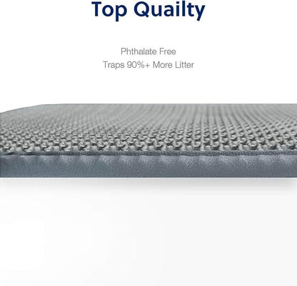 WePet Cat Litter Mat, Kitty Litter Trapping Mat, Honeycomb Double Layer Mats, No Phthalate, Urine Waterproof, Easy Clean, Scatter Control, Catcher Litter Tray Box Rug Carpet