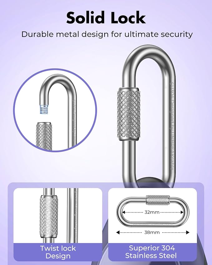 UNBREAKcable for AirTag Holder Case with Professional Carabiner, 4 Pack | Waterproof, Shockproof, Hold Securely, Easy to Install, Protective AirTag Keychain for Pets, Keys, Luggage-4 Trans Colors