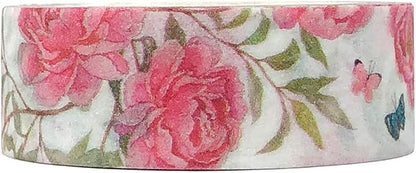 allydrew Washi Masking Tape, 15mm x 5M, Roses
