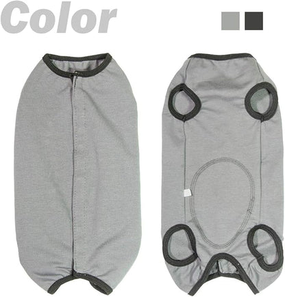 Dog’s Recovery Suit Post Surgery Shirt for Puppy, Wound Protective Clothes for Little Animals(Grey-m)
