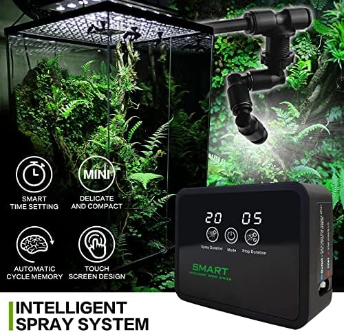 MYGIIKAKA Reptile Fogger Automatic Reptile Mister Fogger for Terrarium, Timed Terrariums Humidifiers for Chameleon/Lizard/Snake/Turtle/Frog