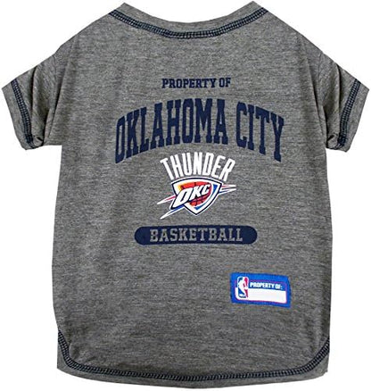 Pets First NBA Licensed Hoodies & T-shirt for Dogs & Cats, Oklahoma City Thunder, X-Small