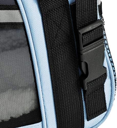 Paws & Pals Airline Approved Pet Carriers with Fleece Bed For Dog & Cat, Large, Mineral Blue