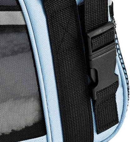 Paws & Pals Airline Approved Pet Carriers with Fleece Bed For Dog & Cat, Large, Mineral Blue