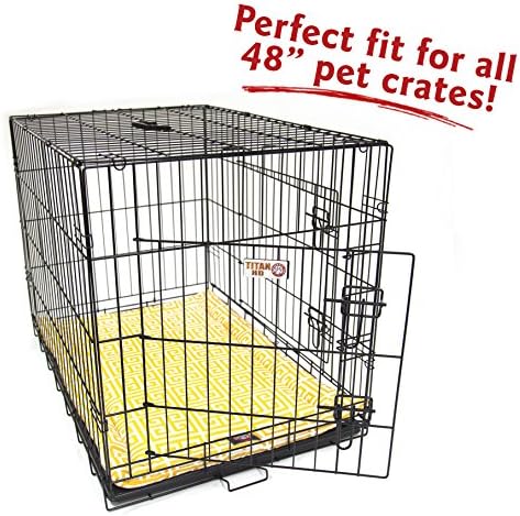48" Towers Citrus Yellow Crate Dog Bed Mat By Majestic Pet Products