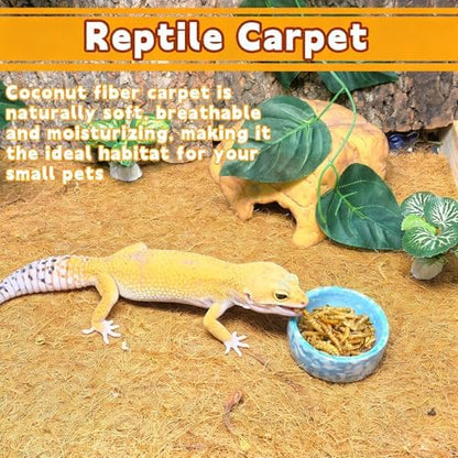 Hamiledyi 78.7x11.8in Reptile Carpet Coconut Fiber Substrate Large Snake Bedding Coco Liner Roll Mat for Bearded Dragon Tortoise Lizard Habitat Pad Garden Decoration
