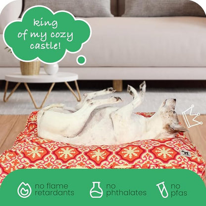 Molly Mutt Huge Dog Bed Cover - Papillon Print - Measures 36”x45”x5’’ - 100% Cotton - Durable - Breathable - Sustainable - Machine Washable Dog Bed Cover