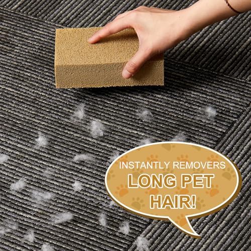 1 Pack Pet Hair Remover Sponge Cat and Dog Hair Sponge, Khaki