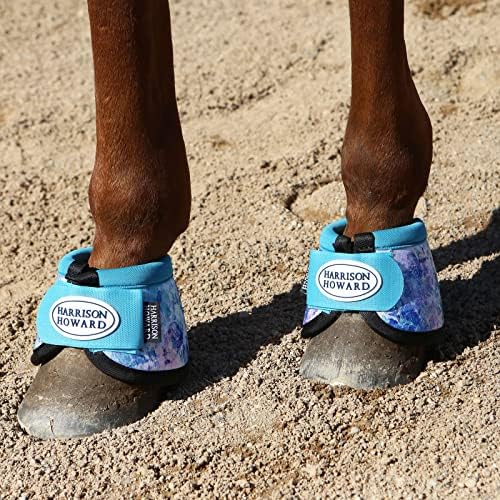 Harrison Howard Horse Bell Boots Overreach Bell Boots No-Turn Bell Boots for Horse-Durable Protective Hoof Boot
