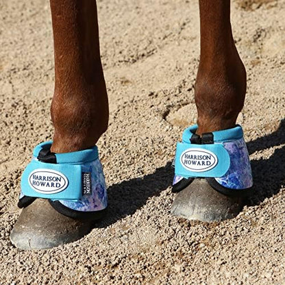 Harrison Howard Horse Bell Boots Overreach Bell Boots No-Turn Bell Boots for Horse-Durable Protective Hoof Boot