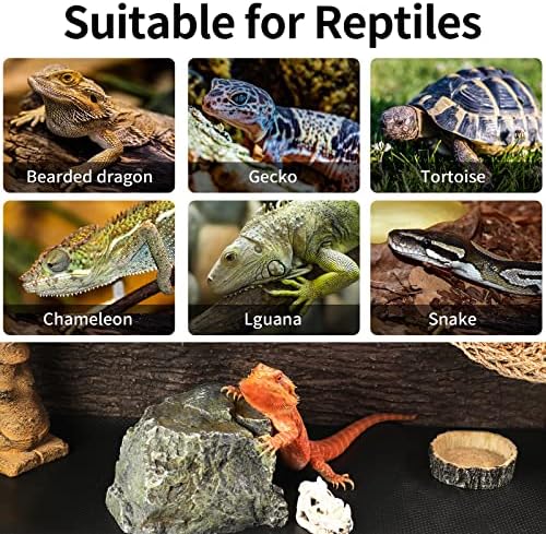 Reptile Mat 40 Gallon 1Pack 18x36, Bearded Dragon Tank Accessories, Terrarium Liner Bedding, Non-Adhesive Reptile Substrate Mat for Leopard Gecko, Snake, Lizard, Tortoise, Iguana Tank