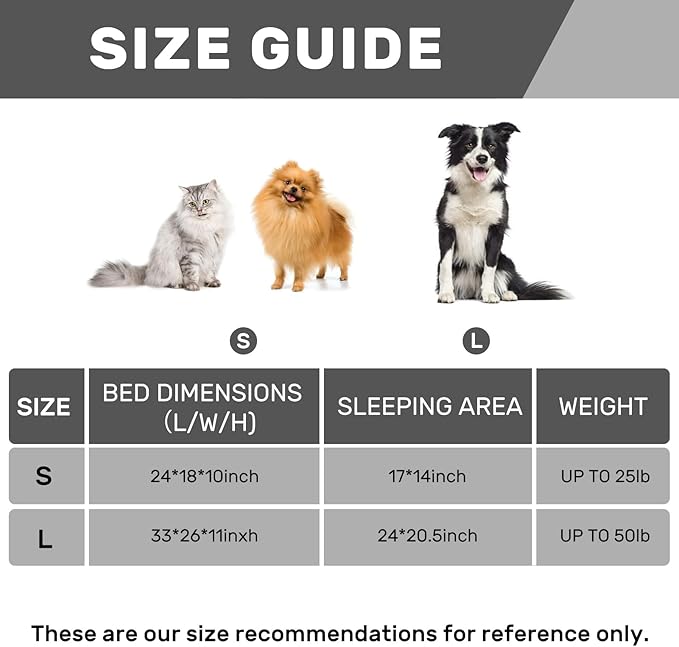 Hollypet Fluffy Dog Cat Bed Pet Couch Beds Plush Soft Warming Washable Puppy Bed for Small Medium Dogs and Large Cats, Pink, 24" L x 18" W x 10" Th