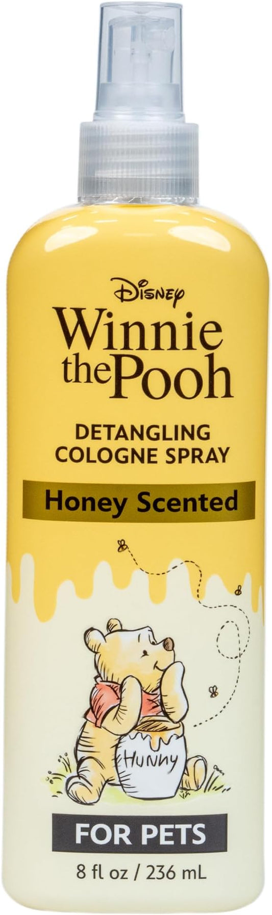 Disney Winnie the Pooh Detangling Cologne Spray for Dogs, Honey Scented Dog Fragrance with Conditioner, Gentle Care with Oatmeal, Baking Soda, Coconut Oil, 8oz