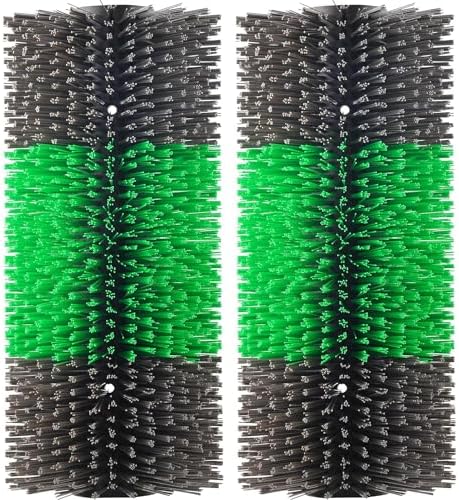 Livestock Scratch Brushes, 2PCS, Horse Scratcher Full Massage Brush Kit, Relieves Back Itching for Livestock, Horses, Cattle, Sheep, Pigs, Green
