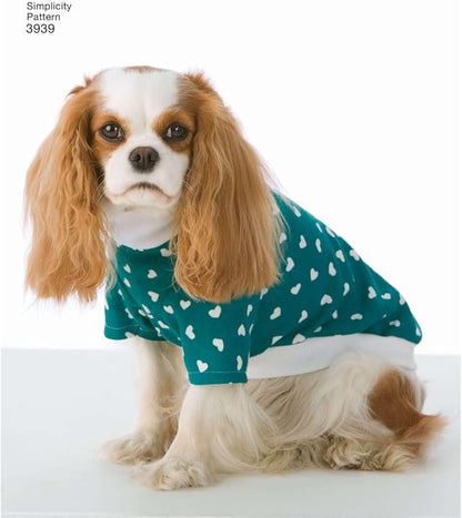 Simplicity Pajama and Coat Dog Clothing Sewing Pattern, Pet Sizes S-L