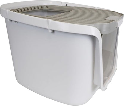 Cat Litter Box Includes Cat Toy and Plastic Scooper, 21.85x17.52x15.08