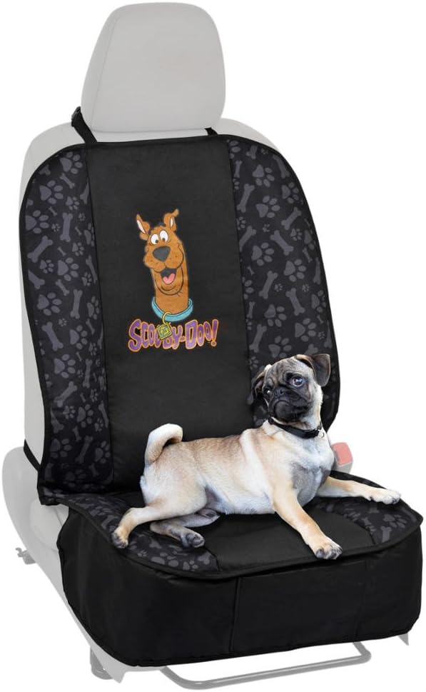 BDK Scooby Doo Waterproof Car Seat Cover for Dogs, Front Seat– Heavy Duty Black Oxford Automotive Front Seat Cover for Pets, Interior Covers for Auto Truck Van SUV