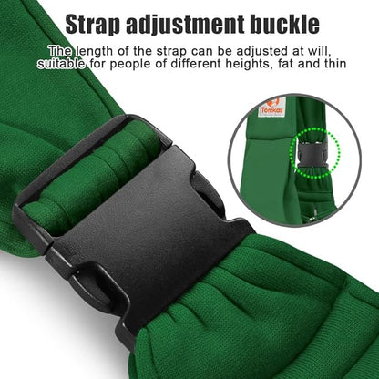 Tomkas Small Dog Sling Carrier - Zipper Pocket & Adjustable Strap & Zip Pocket - for 3-10 lbs Pets(Emerald Green)