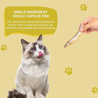 Dylan's cabin Freeze Dried Capelin Fish - Single Ingredient Cat and Dog Treats Natural Animal Protein Healthy Tasty Snacks for Training (85g)
