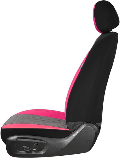 Coverado Car Seat Covers 2-Pack, Luxury Front Seat Covers, Automotive Car Seat Protectors, Pink Seat Covers Universal Fit for SUVs, Trucks, Sedans