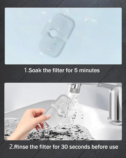 Cat Water Fountain Filter Replacements, Pet Replacement Water Filters for Petlibro Dockstream PLWF105 PLWF115 PLWF005 & Smart PLWF305, 24-Pack Filters Compatible with Petlibro Dockstream Fountain
