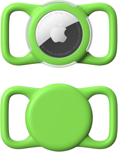 Waterproof AirTag Holder for Dog Collar, Soft Slide-On Dog AirTag Holder | Full-Body Protection, No-Dangle Fit, Ultra-Durable, Lightweight, Tool-Free Installation, Clear Cover, Fits Dog & Cat Collars