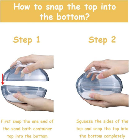 Hamster Sand Bath Container, Hamster Sand Bath Box, Hamster Sand Bathtub with Cleaning Scoop, Big Space, Avoid Kicking Sand Out, Easy to Clean, Perfect for Dwarf Hamster, Syrian Hamster(Large)