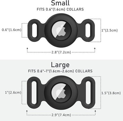 Vancle at Case for Dog Collar, Waterproof Apple Air Tag Protective Holder GPS Tracking Finder for Pet, Silicone Case for Dog Collar Cat Loop Holder Pet Accessories