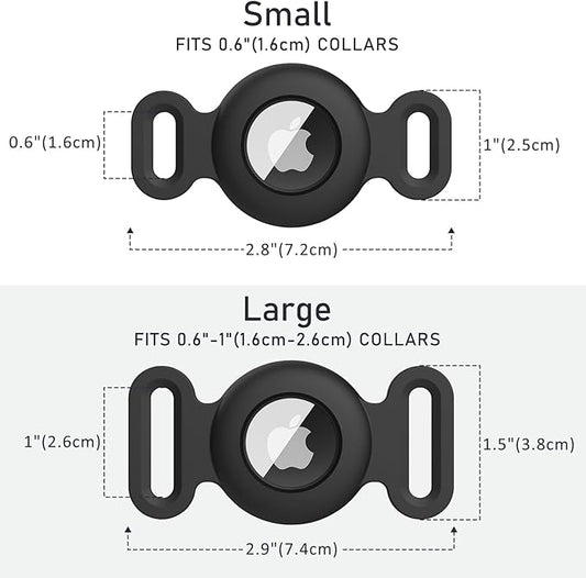 Vancle at Case for Dog Collar, Waterproof Apple Air Tag Protective Holder GPS Tracking Finder for Pet, Silicone Case for Dog Collar Cat Loop Holder Pet Accessories